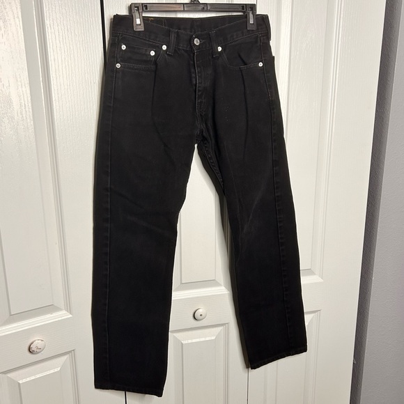 Levi's Jeans 505 Mens 29x30 Black Dark Straight Leg Regular Fit Cotton - Picture 2 of 8